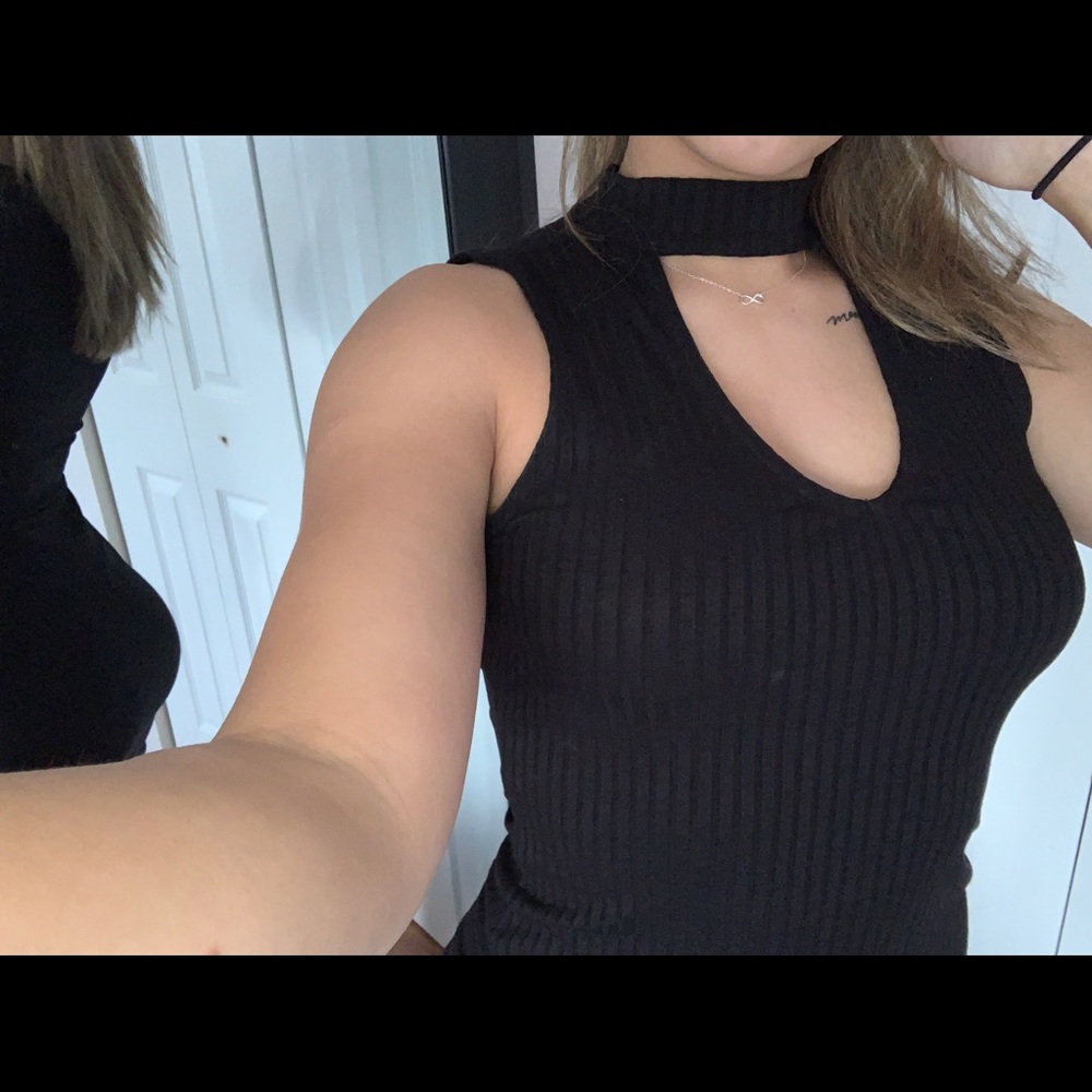 Tight black dress